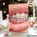 Glittery Teeth & Lips Painting Poster, Shiny Glamorous Stylized Art Poster, Eye-catching Sparkling Diamond-adorned Dental Design, Suitable For Bedroom_maomaolike.com