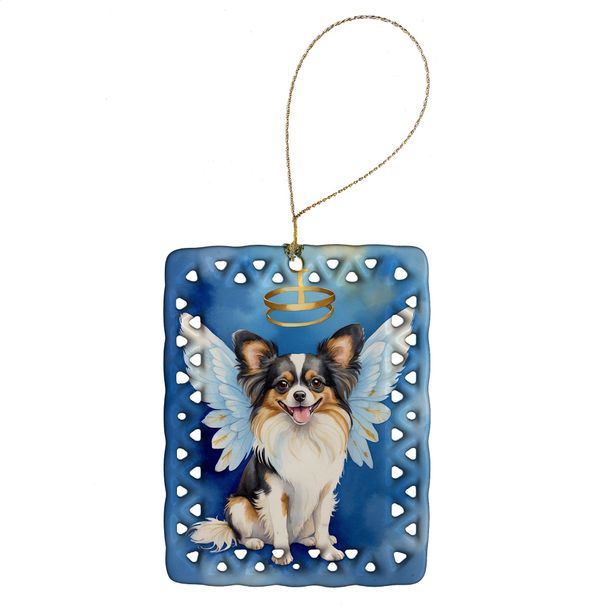 Papillon My Angel Porcelain Ornament Christmas Tree Hanging Decorations For Home Christmas Holiday, Rectangle, Gift, Multicolor_maomaolike.com