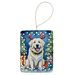 Great Pyrenees Christmas Reindeer Porcelain Ornament Christmas Tree Hanging Decorations For Home Christmas Holiday, Rectangle, Gift, Multicolor_maomaolike.com