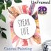 "Speak Life" Feather Themed Painting Poster, Watercolor Soft-hued Feather Framed Inspirational Text Poster, Uplifting Message Decor Ideal For Home_maomaolike.com