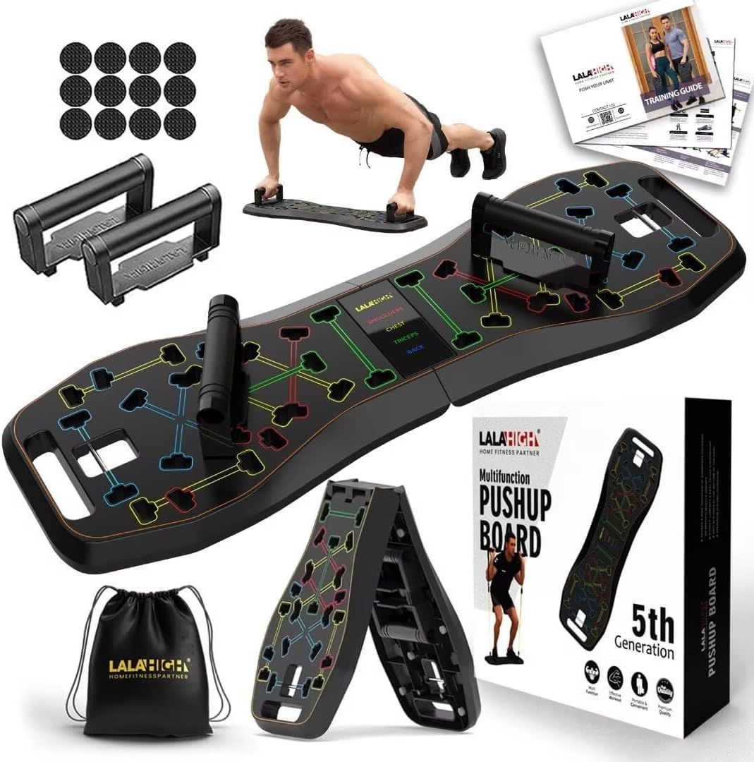 Gym System: Large Compact Push Up Board, 20 in 1 Pushup Bar at Home Gym Workout Equipment for Floor Full Body for Men and Women, Gift for Boyfriend_maomaolike.com