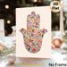 Floral Hamsa Hand Painting Poster, Vibrant Floral-filled Hamsa Hand Poster, Brings Bohemian-inspired Charm Ideal For Living Room, Bedroom Or_maomaolike.com