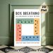 Box Breathing Painting Poster, Soft-colored Instructional Chart Poster, Guides Structured Breathwork To Calm Mind And Boost Focus, Suitable For Home_maomaolike.com