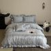 Wholesale French Retro Style Pure With Ruched Lace, 100% Cotton, Satin Jacquard, Brushed Cotton Four-Piece Set_maomaolike.com