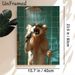 Shower-singing Lion Painting Poster, Whimsical Anthropomorphic Lion Poster, Funny Design Of Lion With Sunglasses Singing Under Shower, Brings Playful_maomaolike.com