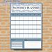 Monthly Planner Painting Poster, Elegant Vintage Ornate Style Poster, Practical Layout To Organize Schedules, To-do Lists And Notes, Ideal For Office_maomaolike.com