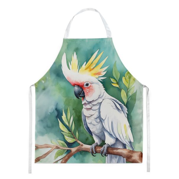 Cockatoo Apron Cooking Kitchen Server Baking Crafts Gardening For Adult Women Men, Unisex, Large, Multicolor_maomaolike.com