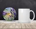 Lavender In Watercolor Large Sandstone Coasters Pack Of 4 Absorbent Round Coasters Decor Gifts For Men Or Women, 4 In, Multicolor_maomaolike.com