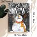 Snowman & "Let It Snow" Themed Painting Poster, Cozy Watercolor-style Snowman With Scarf Poster, Festive Winter Design With Snowflakes, Ideal For Home_maomaolike.com