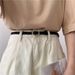 HOT Retro French PU Leather Belt for Women Unisex Buckle Female Jeans Waist Men Waistband Thin Belts 100cm_maomaolike.com