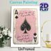 Ace Of Spades Themed Painting Poster, Vintage Distressed Pink Ace Of Spades With Heartfelt Quote Poster, Warm Sentimental Wall Decor Ideal For_maomaolike.com