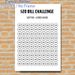 $20 Bill Savings Challenge Painting Poster, Minimalist Black-and-white Savings Tracker Poster, Practical Tool To Reach $2000 Savings Target, Suitable_maomaolike.com