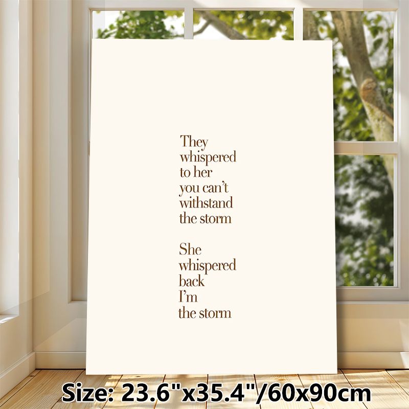 Inspirational Quote Painting Poster, Warm-toned Minimalist Text Poster, Empowering Motivational Design Ideal For Bedroom, Living Room And Office Decor_maomaolike.com