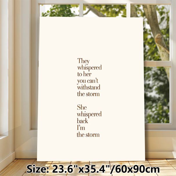 Inspirational Quote Painting Poster, Warm-toned Minimalist Text Poster, Empowering Motivational Design Ideal For Bedroom, Living Room And Office Decor_maomaolike.com