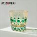 Japanese Edo Kiriko Light Luxury Purple Fluorite Household Cup Hand-Carved Crystal Whiskey High-Value Wine Glass_maomaolike.com