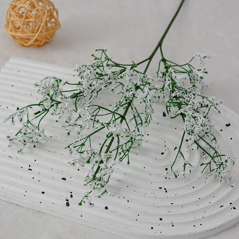 Artificial Gypsophila, 3-branch Snow-white Foam Gypsophila, Wedding Decoration Bouquet, Plastic Artificial Flowers,_maomaolike.com