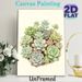 Succulent Themed Painting Poster, Delicate Watercolor Style Mixed Succulent Cluster Poster, Brings Fresh Natural Vibe, Ideal For Home, Office And_maomaolike.com