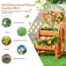 Wooden 2-Tier Raised Garden Bed With 2 Cylindrical Planter Boxes And Trellis_maomaolike.com