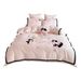 Girlish Heart Autumn Winter Thickened Milk Velvet Four-Piece Set Cute Cat Embroidery Duvet Cover 1.8m Ultra Soft Bedding_maomaolike.com