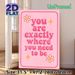 Inspirational Quote Painting Poster, Soft Pink Retro-style Typography Poster, Warm Encouraging Message With Daisy & Star Accents, Suitable For_maomaolike.com