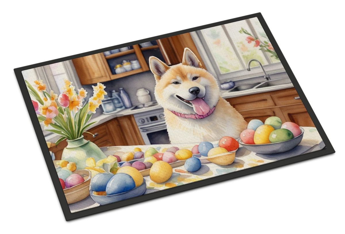 Decorating Easter Akita Doormat Front Door Mat Indoor Outdoor Rugs For Entryway, Non Slip Washable Low Pile, 24H X 36W_maomaolike.com