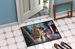 Australian Terrier And Santa Claus Doormat Front Door Mat Indoor Outdoor Rugs For Entryway, Non Slip Washable Low Pile, 24H X 36W_maomaolike.com