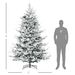 8 Foot Pine Snow Flocked Artificial Christmas Tree With 1479 Realistic Cedar Branches, Auto Open, Home Holiday Decoration, Green_maomaolike.com