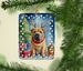 Shar Pei Christmas Reindeer Porcelain Ornament Christmas Tree Hanging Decorations For Home Christmas Holiday, Rectangle, Gift, Multicolor_maomaolike.com