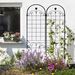 4 Pack Metal Garden Trellis For Climbing Plants Outdoor 86.7'' X 19.7'' Rustproof Plant Support Rose Trellis Netting Trellis Black_maomaolike.com