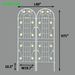 2 Pack Metal Garden Trellis 71" X 19.7" Rustproof Trellis For Climbing Plants Outdoor Flower Support Cream White_maomaolike.com