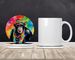 Hippie Animal Chimpanzee Large Sandstone Coasters Pack Of 4 Absorbent Round Coasters Decor Gifts For Men Or Women, 4 In, Multicolor_maomaolike.com
