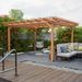 Outdoor Wood Pergola, Wooden Patio Pergola Gazebo For Climbing Plant Support, Garden,Brown_maomaolike.com