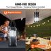 VEVOR LED Camping Lanterns Collapsible Battery Powered Camping Lights Set Of 4_maomaolike.com