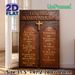 Spanish Ten Commandments Painting Poster, Vintage Leather-textured Poster With Engraved Golden Lettering & Cross, Faith-focused Wall Decor Suitable_maomaolike.com