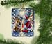 Chow Chow And Santa Claus Porcelain Ornament Christmas Tree Hanging Decorations For Home Christmas Holiday, Rectangle, Gift, Multicolor_maomaolike.com