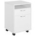 Mobile Storage Cabinet Organizer With Drawer And Cabinet, Printer Stand With Castors, White_maomaolike.com