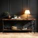 2-Tier Console Table, Industrial Sofa Table Behind Couch_maomaolike.com