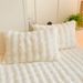 Thickened Bubble Bunny Plush Single Piece Winter Cover Bed Sheet Milk Coral Fleece Mattress Protector_maomaolike.com