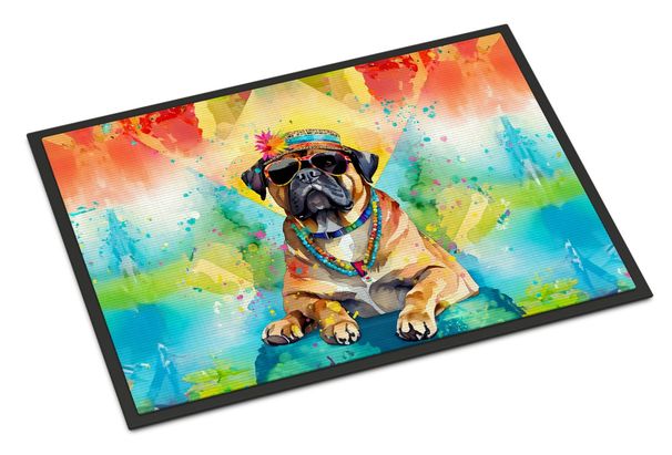 Cane Corso Hippie Dawg Doormat Front Door Mat Indoor Outdoor Rugs For Entryway, Non Slip Washable Low Pile, 24H X 36W_maomaolike.com