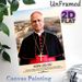 Pope Leo XIV Religious Portrait Painting Poster, Realistic Portrait Of Pope Leo XIV With Vatican Square View Poster, Inspirational Religious Quote_maomaolike.com