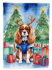 Cavalier Spaniel Christmas Reindeer House Flag Large Porch Sleeve Pole Decorative Outside Yard Banner Artwork Wall Hanging, Polyester, House Size, Multicolor_maomaolike.com