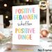 Positive Thoughts Affirmation Painting Poster, Pastel Watercolor Colorful Typographic Poster, Uplifting Inspirational Decor For Home Office, Living_maomaolike.com