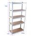 5 Tier Laminated White Metal Shelving Unit Adjustable Garage Storage Utility Rack Heavy Duty Shelves Organization Multipurpose Shelf Warehouse Basement Pantry 29" W X 12" D X 59" H 1Pack_maomaolike.com