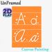 Alphabet Letter A Painting Poster, Vibrant Orange Background With White Letter & Heart Accents Poster, Clear Letter Writing Guide Suitable For Study_maomaolike.com