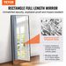 VEVOR Full Length Mirror, 71'' X 31'', Extra Large Standing Hanging Or Leaning Rectangle Floor Mirror With Tempered Glass Aluminum Alloy Frame, Full Body Dressing Mirror For Living Room Bedroom, Black_maomaolike.com