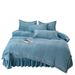 Wholesale Nordic Style Carved Four-Piece Autumn Winter Thickened Bed Cover Jacquard Milk Warm Coral Velvet 4-Piece Set_maomaolike.com