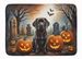 Chocolate Labrador Retriever Spooky Halloween Memory Foam Kitchen Mat Machine Washable Anti-Fatigue Mat Cushion Comfort Bath Mat Or Kitchen Rug_maomaolike.com
