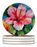 Hawaii Hawaiian Hibiscus In Watercolor Large Sandstone Coasters Pack Of 4 Absorbent Round Coasters Decor Gifts For Men Or Women, 4 In, Multicolor_maomaolike.com