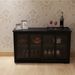 Kitchen Storage Cabinet With Glass Door - Black_maomaolike.com