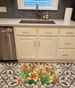 Utah Sego Lilies In Watercolor Memory Foam Kitchen Mat Machine Washable Anti-Fatigue Mat Cushion Comfort Bath Mat Or Kitchen Rug_maomaolike.com